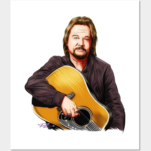 Travis Tritt - An illustration by Paul Cemmick Wall Art by PLAYDIGITAL2020